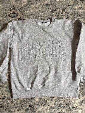 The Bar Gray Marled Crewneck